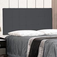 Cabeceira Painel Estofada Cama Box Casal 140cm Suede Cinza - 4