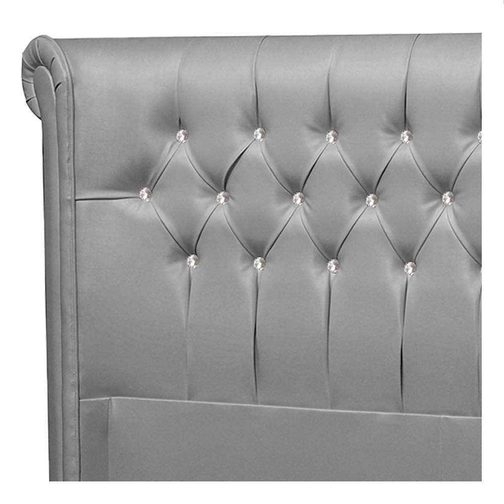 Cabeceira Casal Brescia P04 140 Cm Suede Cinza Tca 940 - 3