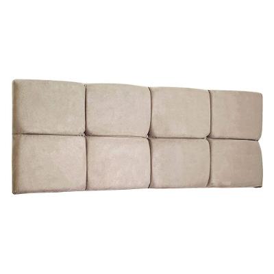 Cabeceira Painel King 1,95m Nina Suede Bege - Pallazio