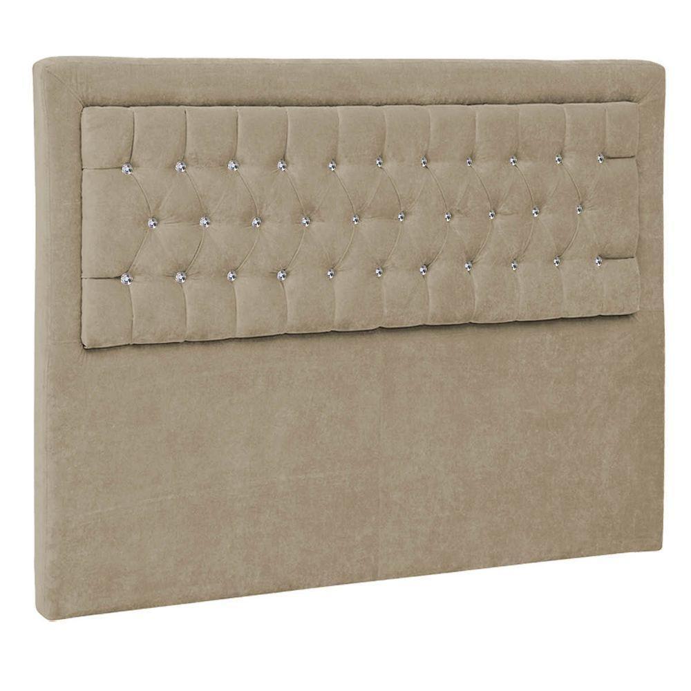 Cabeceira Casal Iasi P04 140 Cm Suede Bege Tca 941 - 1
