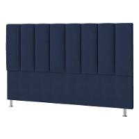 Cabeceira Casal Hannover P04 140 Cm Suede Azul Marinho