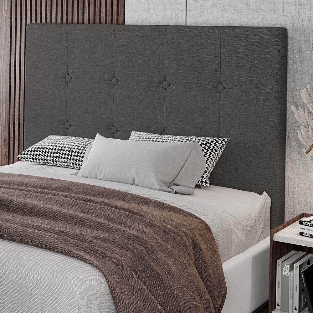 Cabeceira Cama Box Casal Queen Size Luana 160cm Linho Cinza - 3