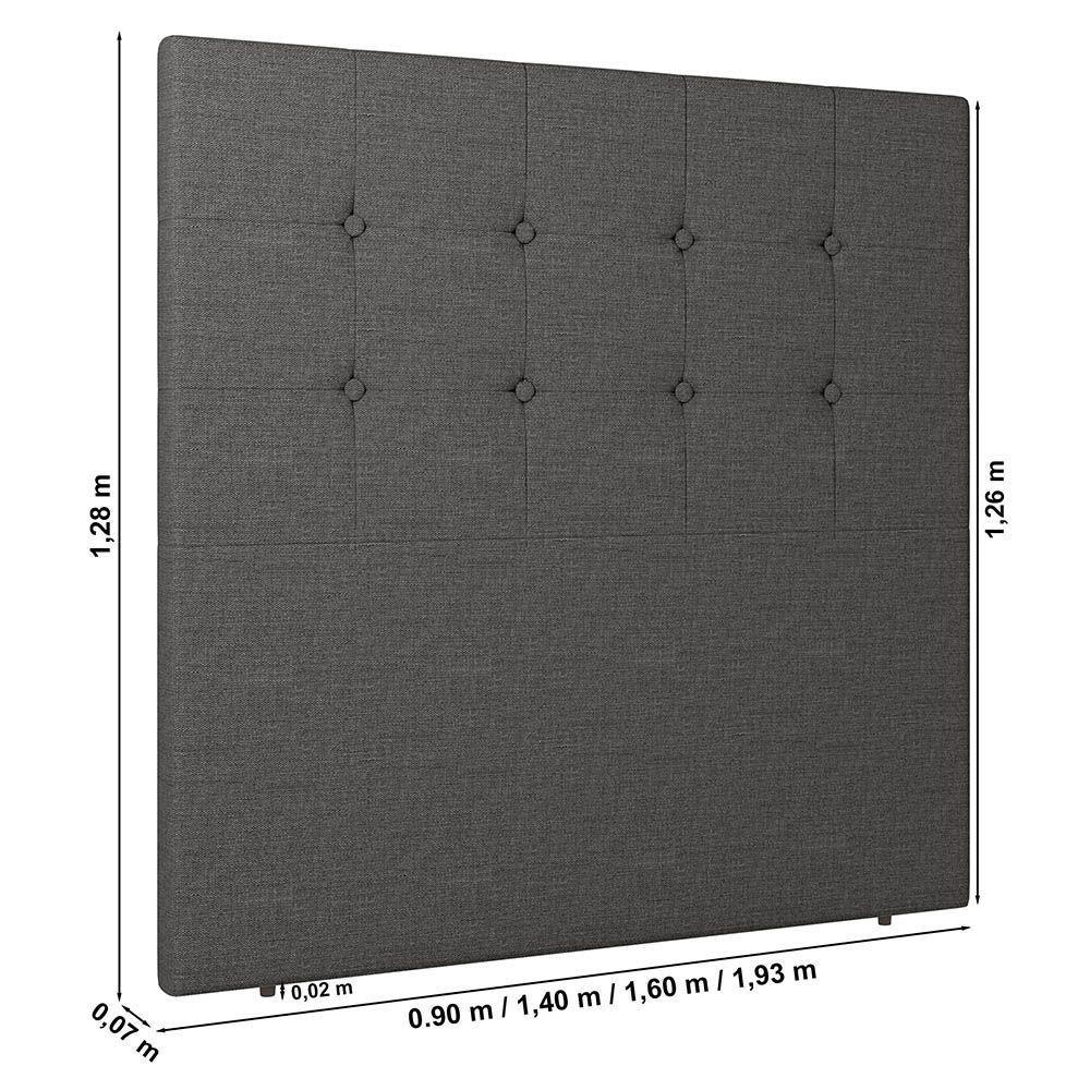 Cabeceira Cama Box Casal Queen Size Luana 160cm Linho Cinza - 7