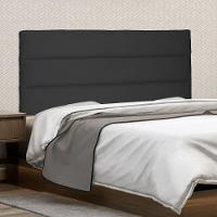 Cabeceira Painel Estofada Cama Box Casal 140cm Suede Preto - 4