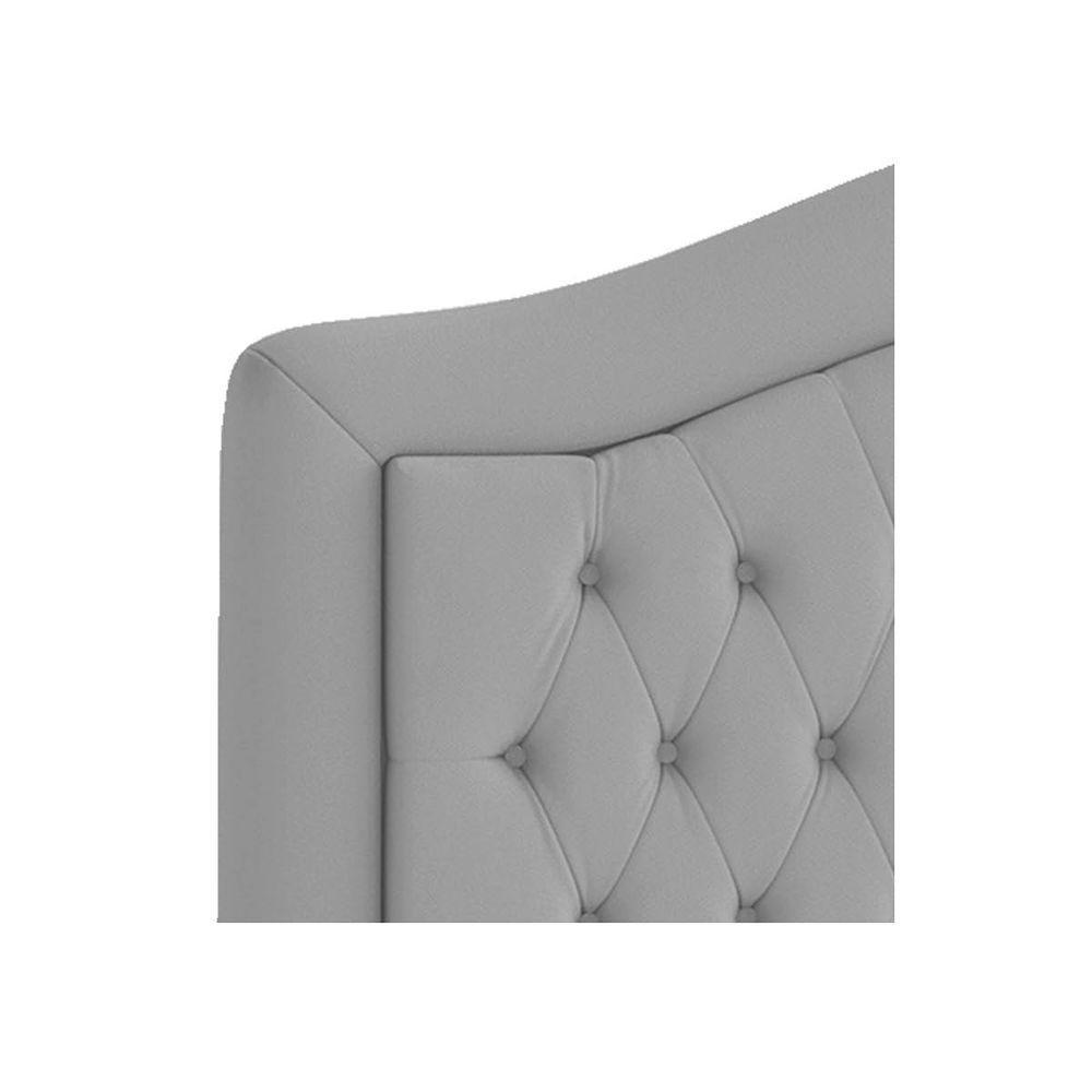 Cabeceira Casal ághata P04 140 Cm Suede Cinza Tca 940 - 2