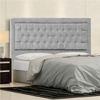 Cabeceira Casal Iasi P04 140 Cm Suede Cinza Tca 940 - 11