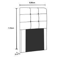 Cabeceira Solteiro Heloísa I02 90 Cm Corino Branco
