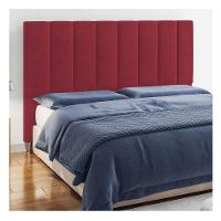 Cabeceira Casal Hannover P04 140 Cm Suede Vermelho Tca 53