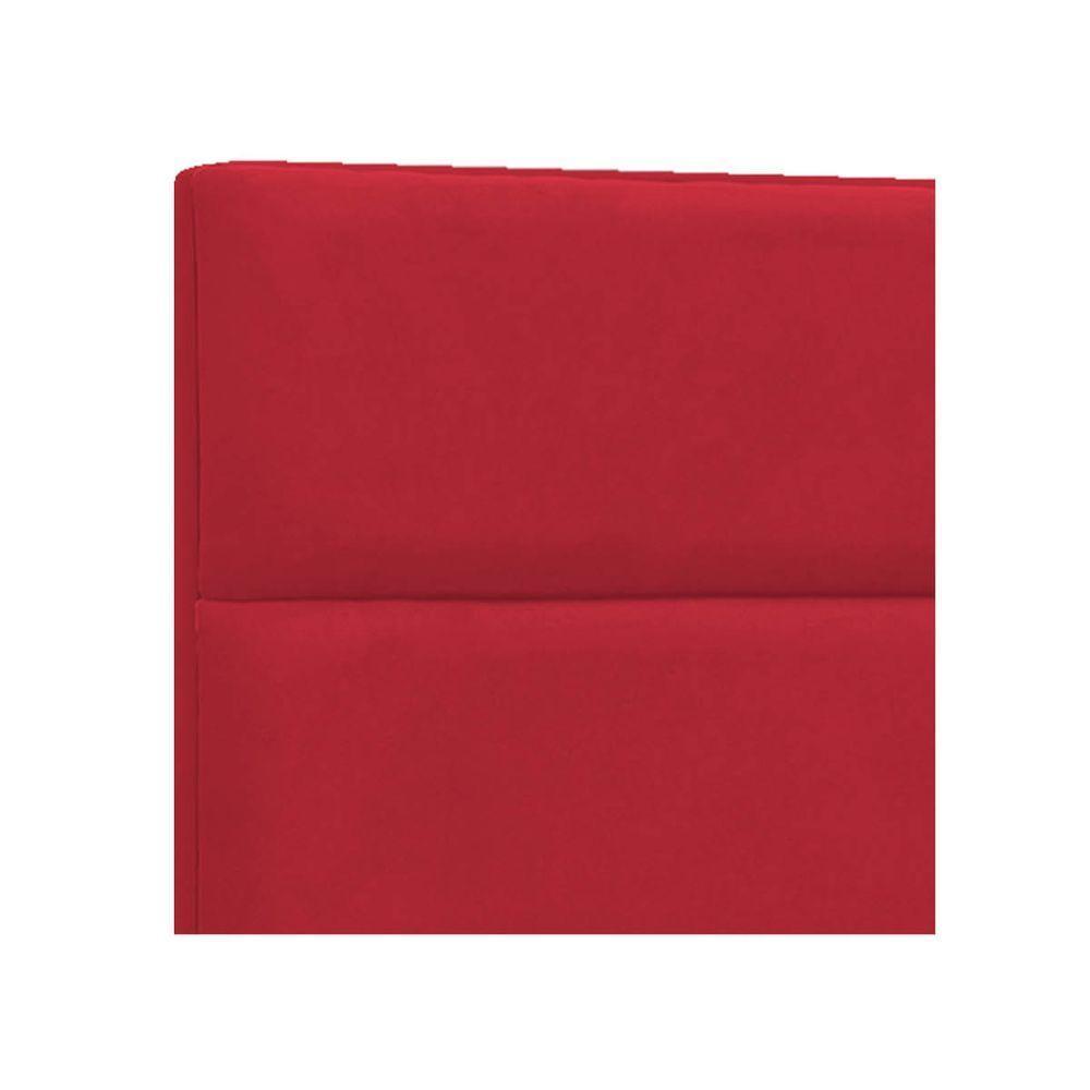 Cabeceira Casal Berlim P04 140 Cm Suede Vermelho Tca 53 - 3