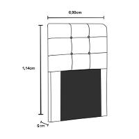 Cabeceira Solteiro Heloísa I02 90 Cm Suede - Marrom - 5