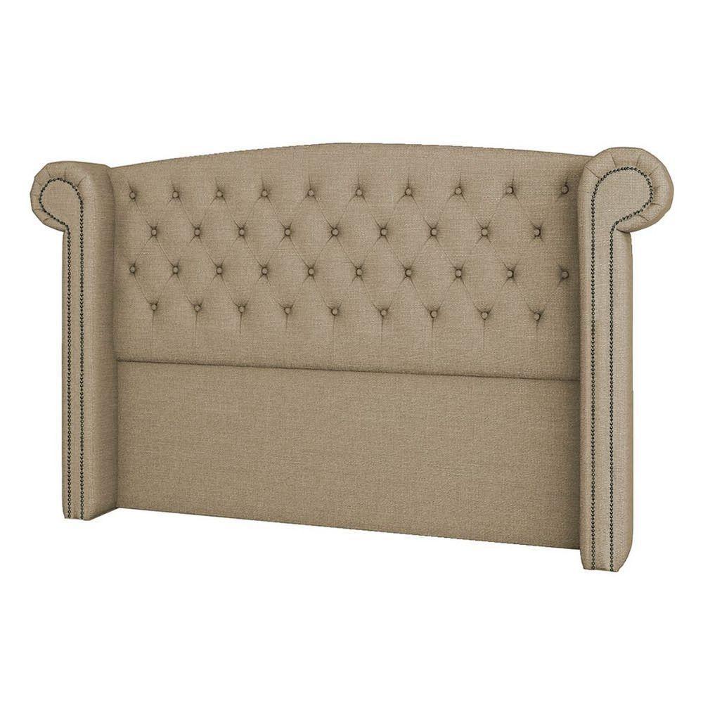 Cabeceira Casal Lyon P04 140 Cm Suede Bege Tca 941 - 4