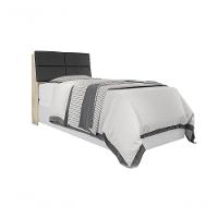 Cabeceira Box Solteiro 0,88 Isis Amarula Com Painel Preto - 4