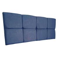 Cabeceira Painel Solteiro 0,90m Nina Suede - Pallazio Cor Azul Marinho