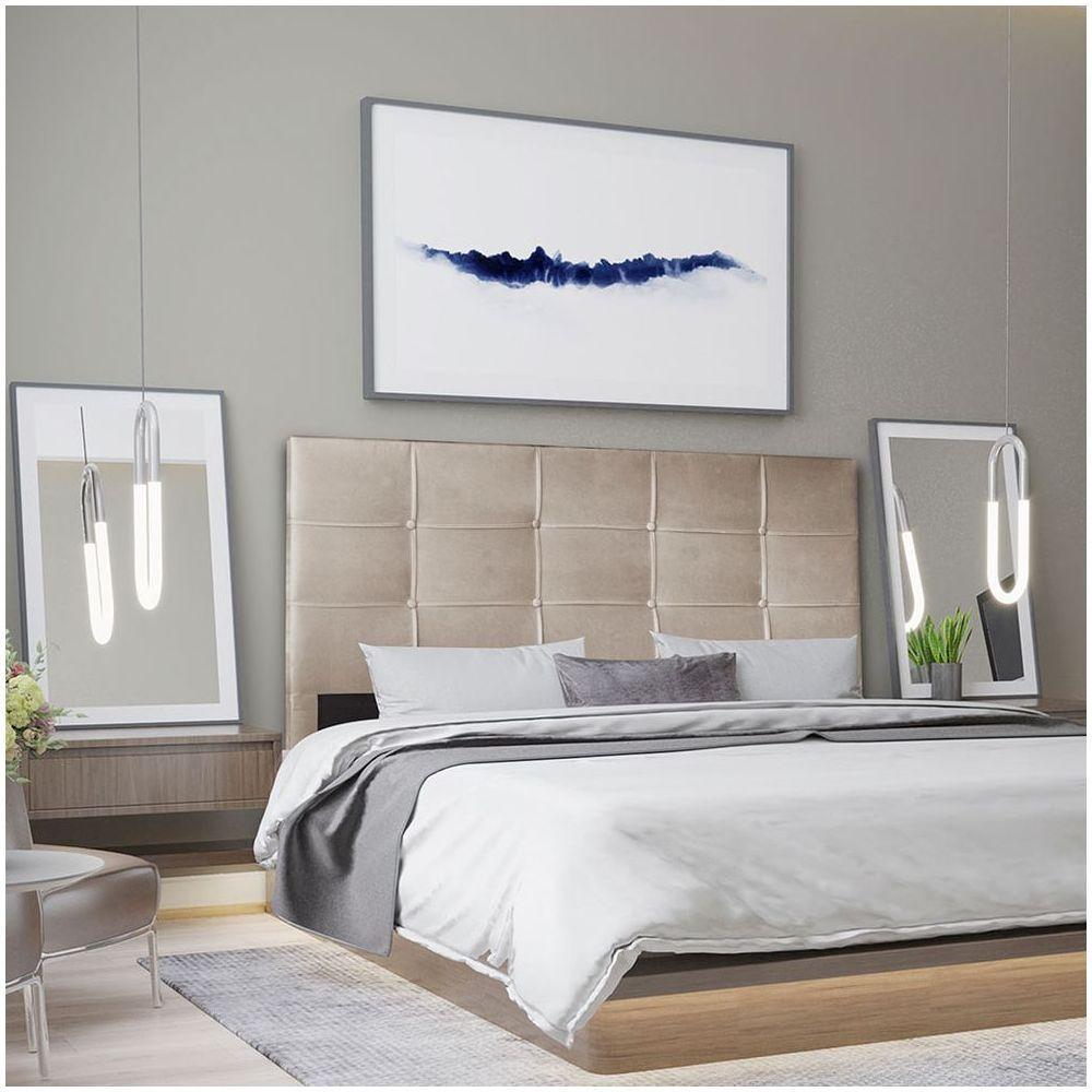 Cabeceira Queen 1,60m Roma Suede - Pallazio Cor Bege - 4