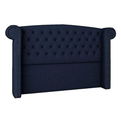 Cabeceira Solteiro Lyon P04 90 Cm Suede Azul Marinho Tca 948