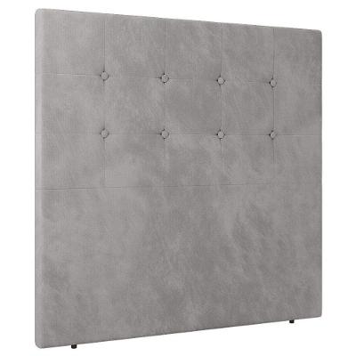 Cabeceira Cama Box Casal Queen Size Luana 160cm Veludo Prata