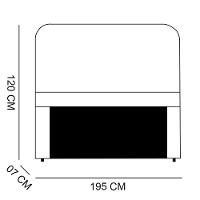 Cabeceira King 1,95m Roma Suede - Pallazio Cor Preto - 6