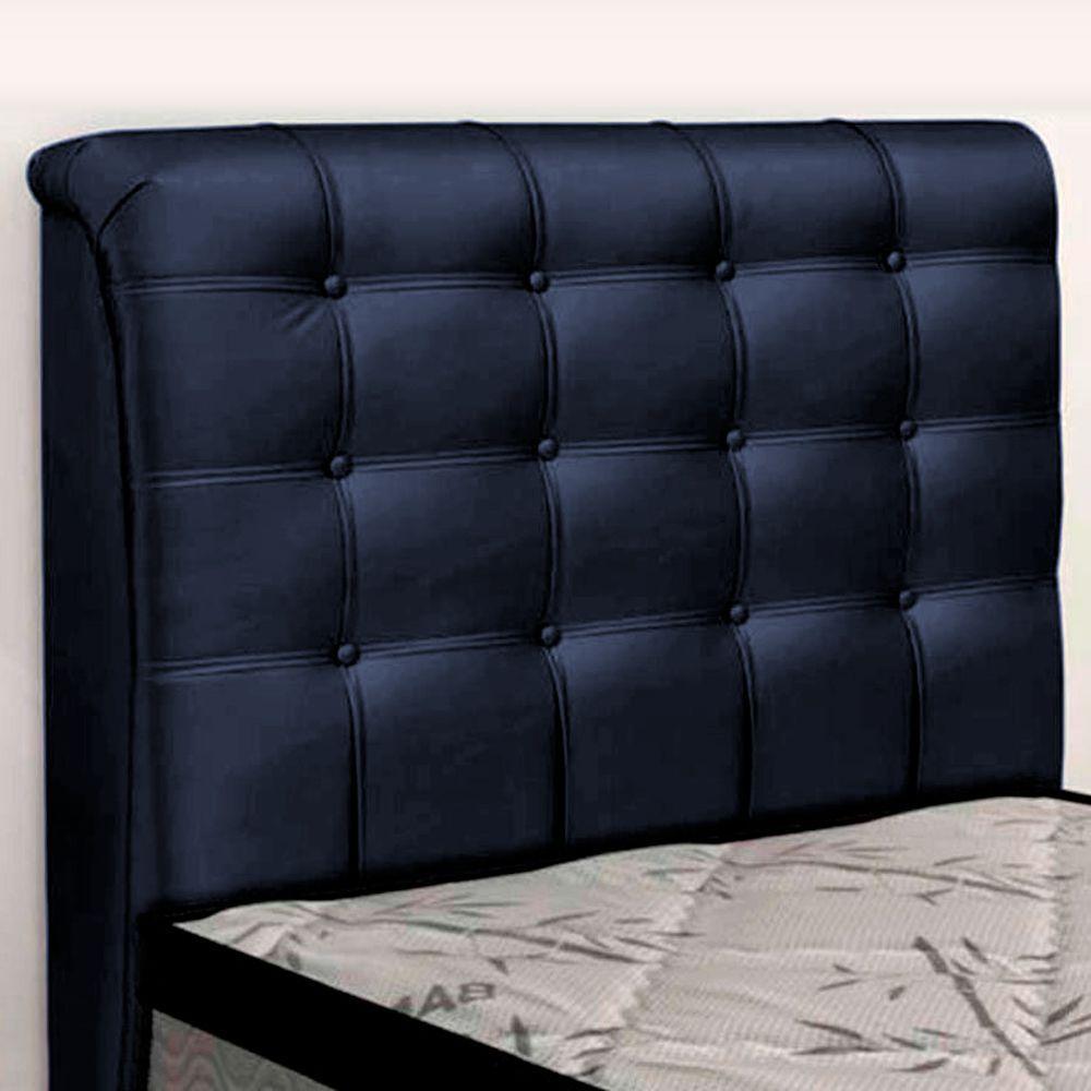 Cabeceira Cama Box Solteiro Ciara 90cm Botonê Com Frame Suede Azul Marinho - 5