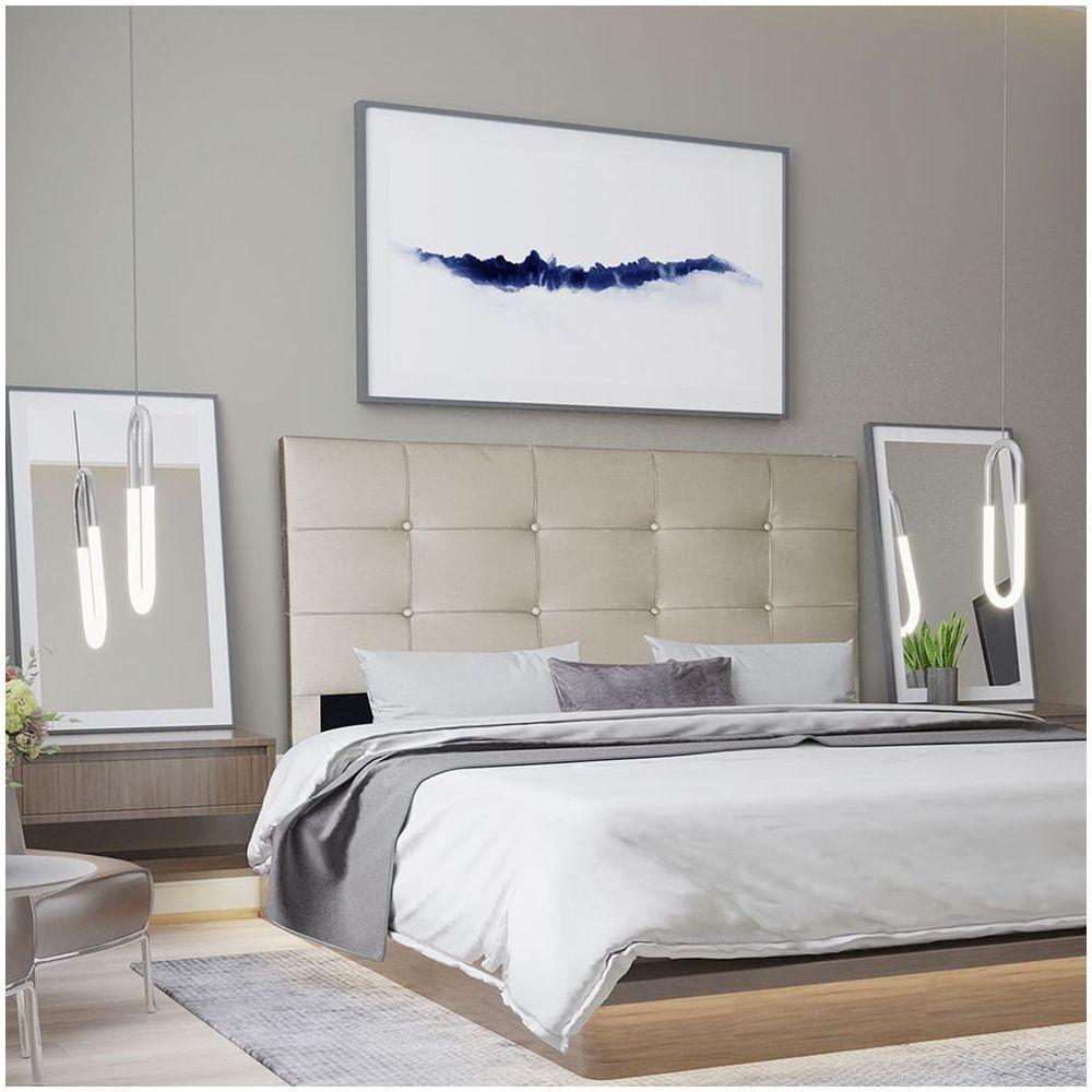 Cabeceira Queen 1,60m Roma Corano Bege - Pallazio - 4