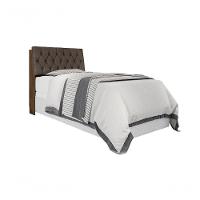 Cabeceira Box Solteiro 0,88 Isis Malbec Com Capitonê Marrom - 5