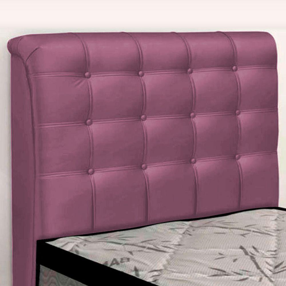Cabeceira Cama Box Solteiro Ciara 90cm Botonê Com Frame Suede Rosa - 5