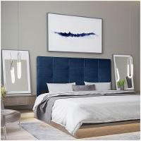 Cabeceira Queen 1,60m Roma Suede - Pallazio Cor Azul Marinho - 4