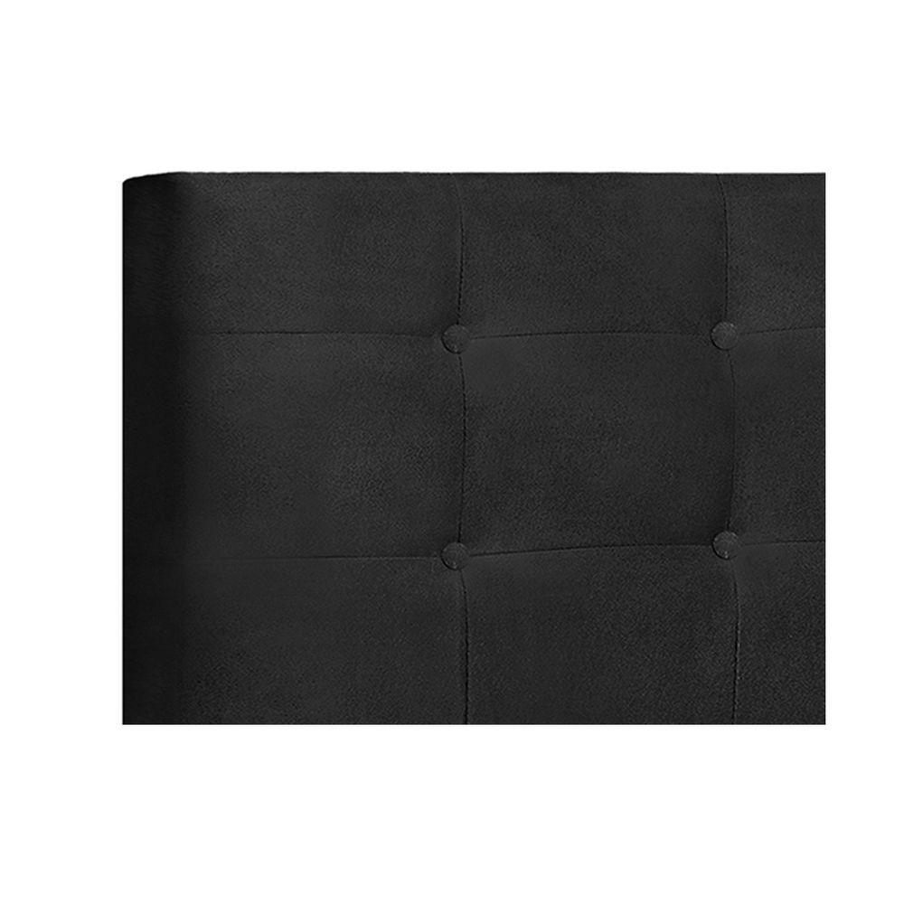 Cabeceira Solteiro Heloísa I02 90 Cm Suede - Preto - 3
