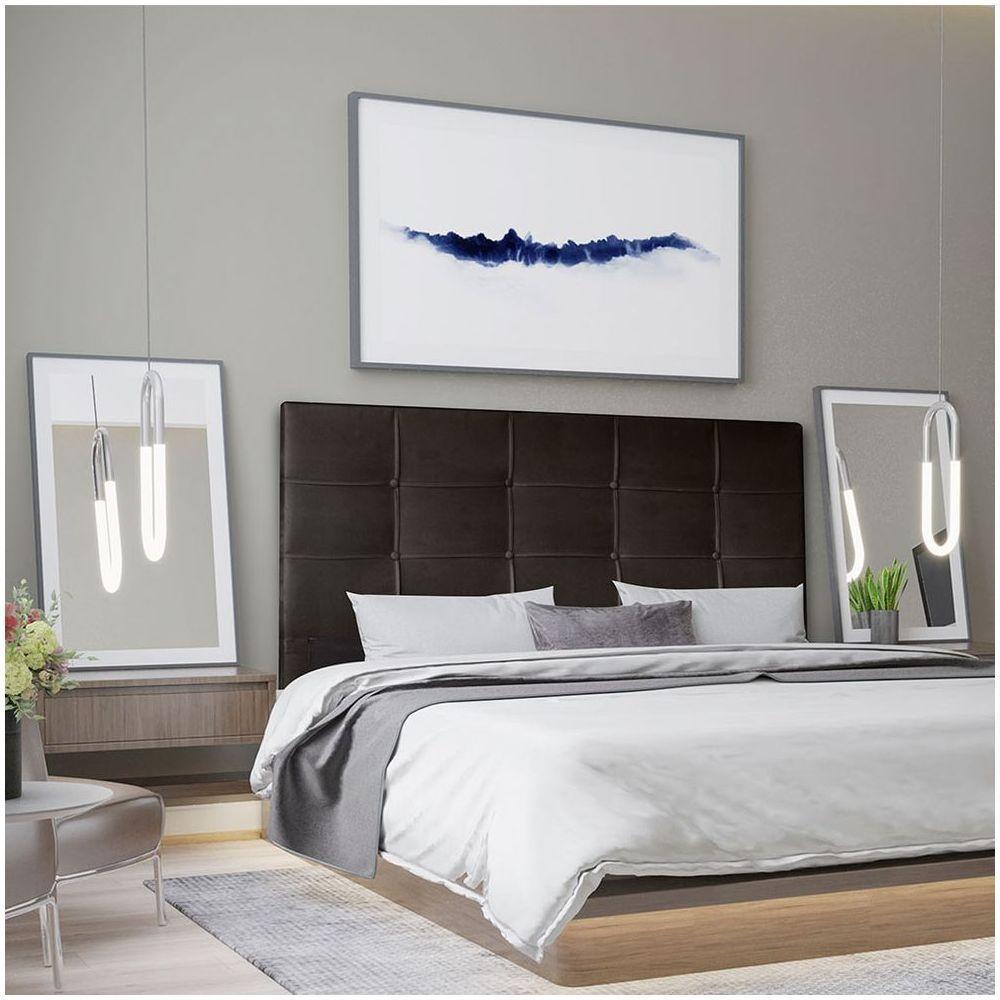 Cabeceira Queen 1,60m Roma Suede - Pallazio Cor Marrom - 4