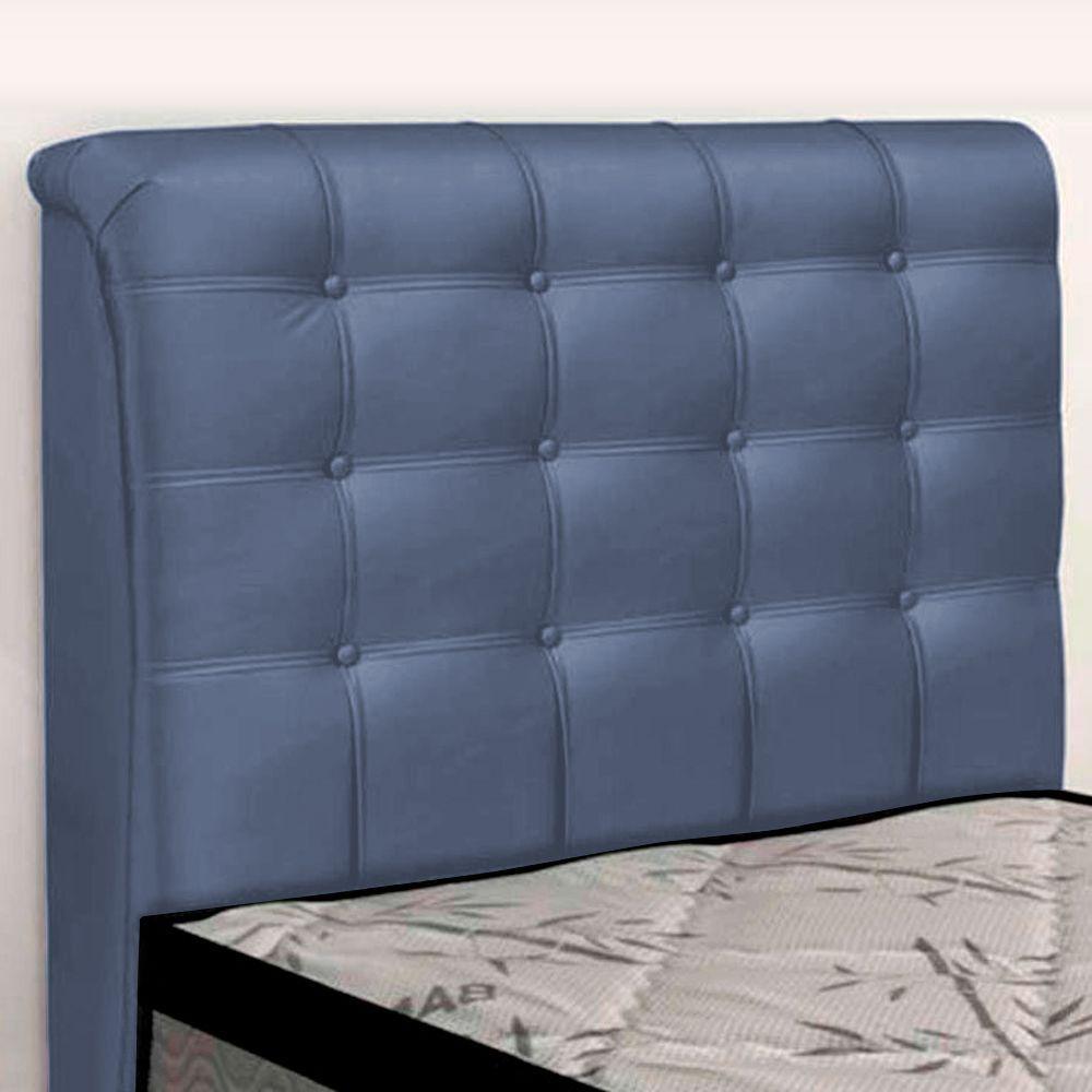 Cabeceira Cama Box Solteiro Ciara 90cm Botonê Com Frame Linho Azul - 5