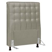 Cabeceira Cama Box Solteiro Ciara 90cm Botonê Com Frame Suede Bege - 1
