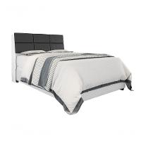 Cabeceira Box Casal 1,38 Isis Branco Com Painel Class Preto - 5