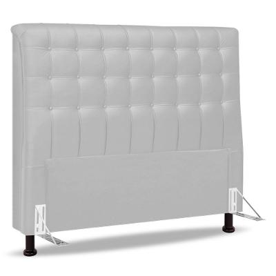 Cabeceira Cama Box Casal King Size Ciara 195cm Botonê Com Frame Sintético Branco