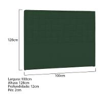 Cabeceira Solteiro Palermo P04 100 Cm Suede Verde Tca 947 - 5