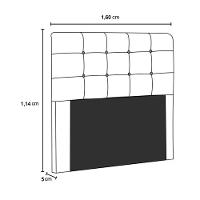 Cabeceira Queen Heloísa I02 160 Cm Suede - Preto - 5