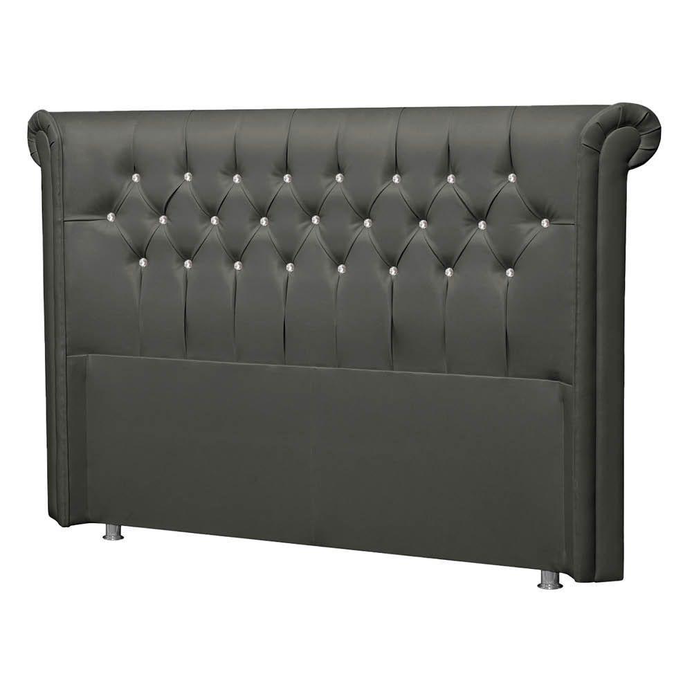 Cabeceira Solteiro P04 100 Cm Suede Cinza Escuro Tca 958 - 4