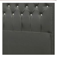 Cabeceira Solteiro P04 100 Cm Suede Cinza Escuro Tca 958 - 2