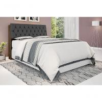 Cabeceira Box Casal 1,38 Isis Malbec Com Painel Capitonê - 1