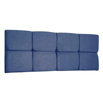 Cabeceira Painel Queen 1,60m Nina Suede Azul Marinho - Pallazio