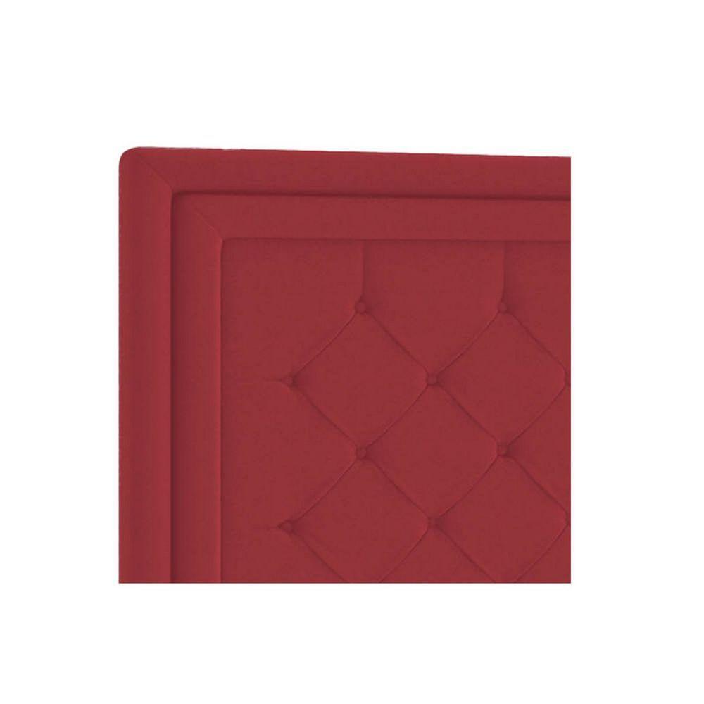 Cabeceira Solteiro P04 90 Cm Suede Vermelho Tca 53 - 3