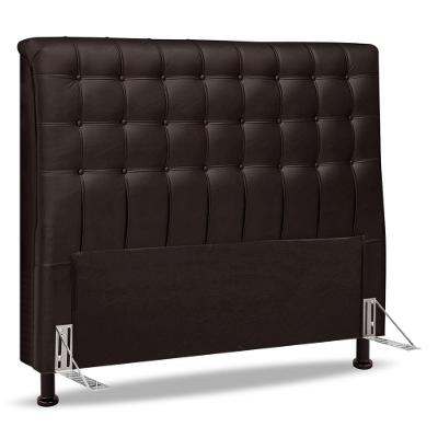 Cabeceira Cama Box Casal Ciara 140cm Botonê Com Frame Suede Marrom
