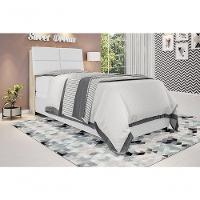 Cabeceira Box Solteiro 0,88 Amarula Com Painel Class Branco - 1