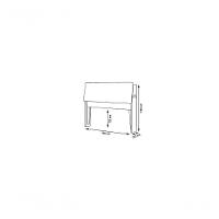 Cabeceira Box Solteiro 0,88 Amarula Com Painel Class Branco - 2