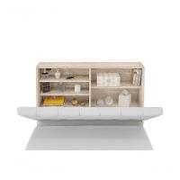 Cabeceira Box Solteiro 0,88 Amarula Com Painel Class Branco