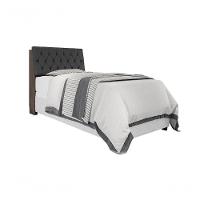 Cabeceira Box Solteiro 0,88 Chocolate Com Capitonê Preto - 5