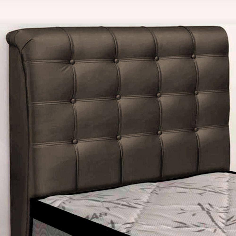 Cabeceira Cama Box Solteiro Ciara 90cm Botonê Com Frame Linho Cacau - 6