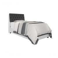 Cabeceira Box Solteiro 0,88 Isis Branco Com Capitonê Preto - 3