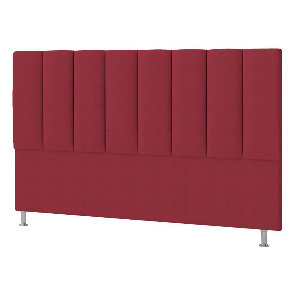 Cabeceira Queen Hannover P04 160 Cm Suede Vermelho Tca 53 - 4