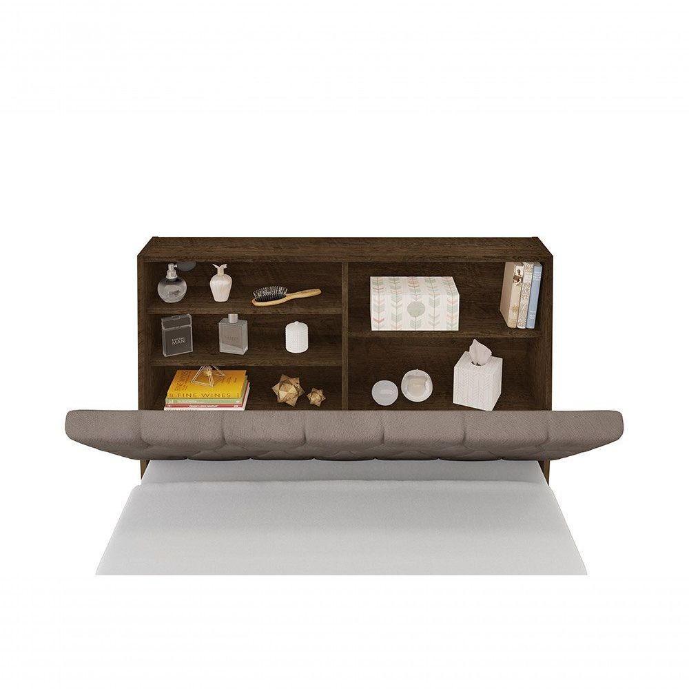 Cabeceira Box Solteiro 0,88 Malbec Com Capitonê Capuccino - 3