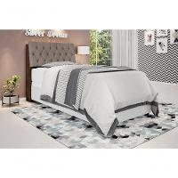 Cabeceira Box Solteiro 0,88 Malbec Com Capitonê Capuccino - 1