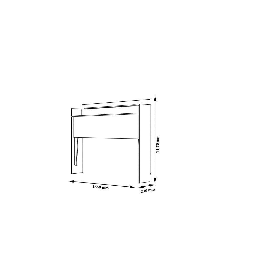 Cabeceira Box Queen 1,58 Thayna Chocolate Framar Móveis - 2